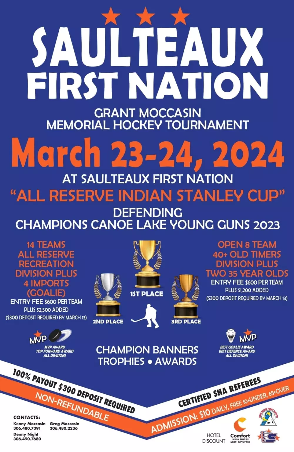 Saulteaux First Nation - Grant Moccasin Memorial Hockey Tournament