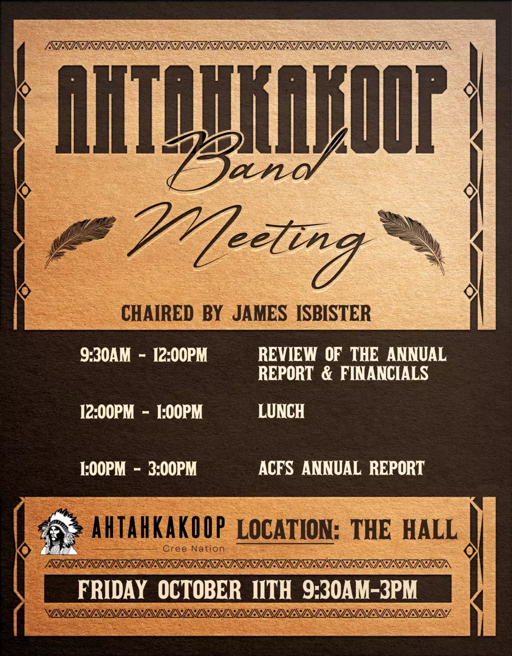 Ahtahkakoop Band Meeting