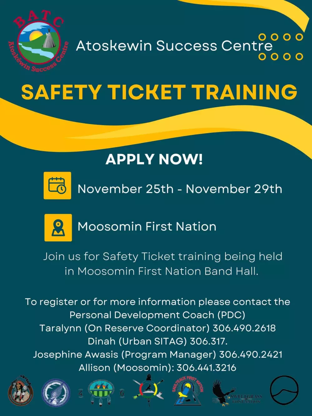 Moosomin Safety Ticket Training by Atoskewin Success Centre