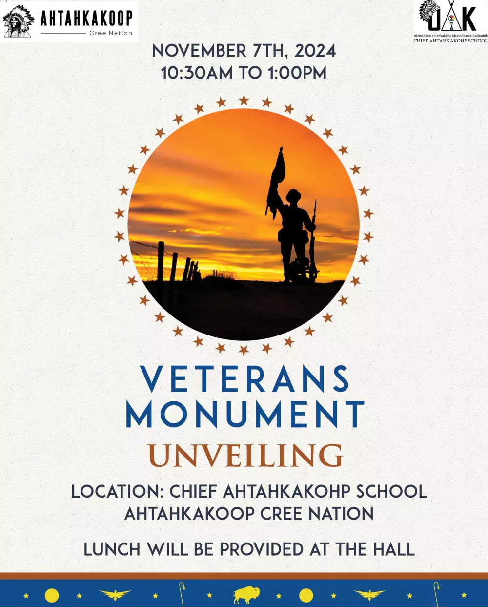 Ahtahkakoop Veterans Monument Unveiling