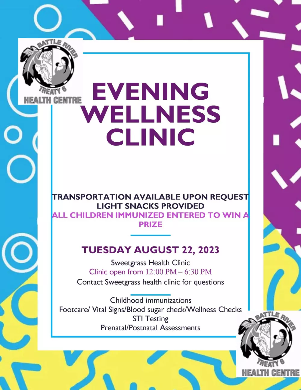 Evening Wellness Clinic - Sweetgrass