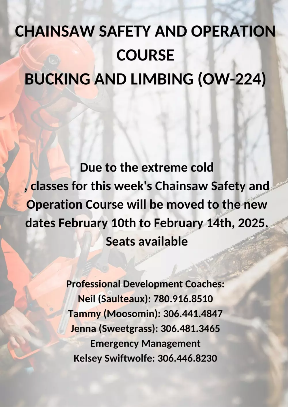 Atoskewin Presents: Chainsaw Safety and Operation Course: Bucking and Limbing (OW-224)