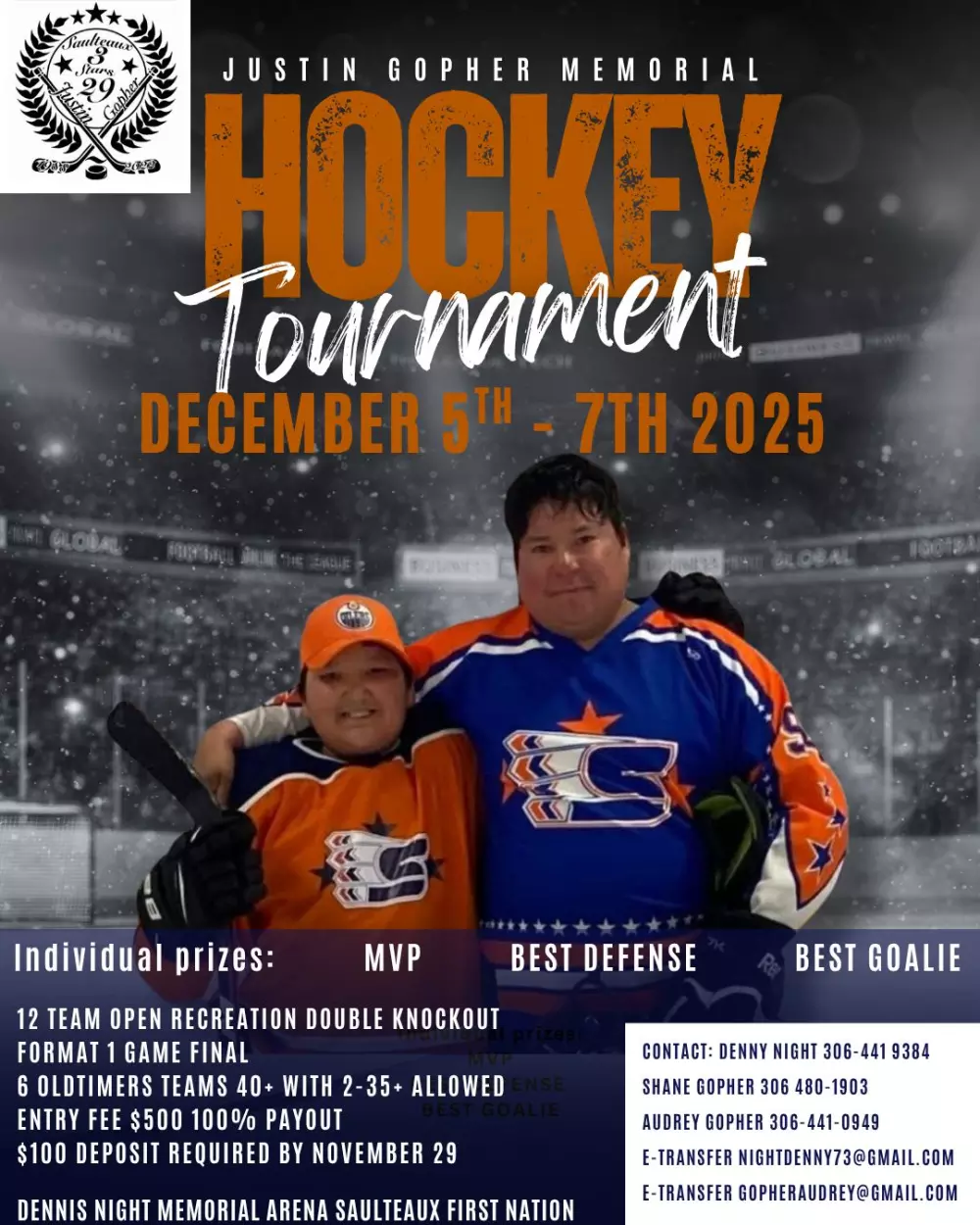 Saulteaux - Justin Gopher Memorial Hockey Tournament