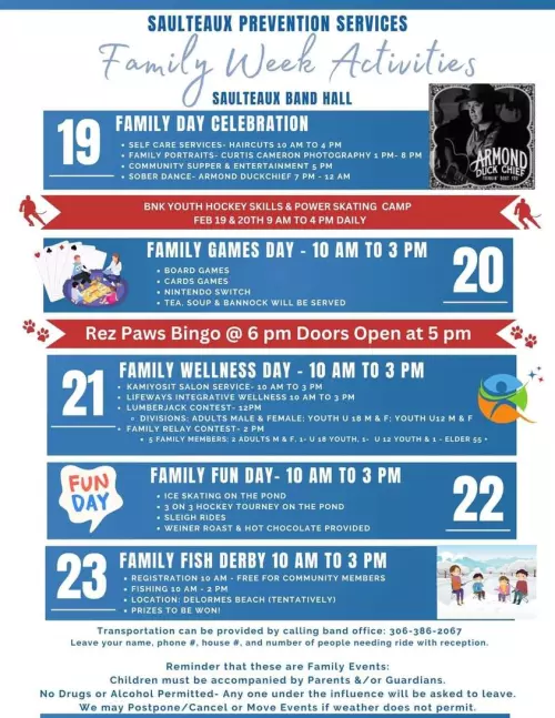 Saulteaux Family Week Activities